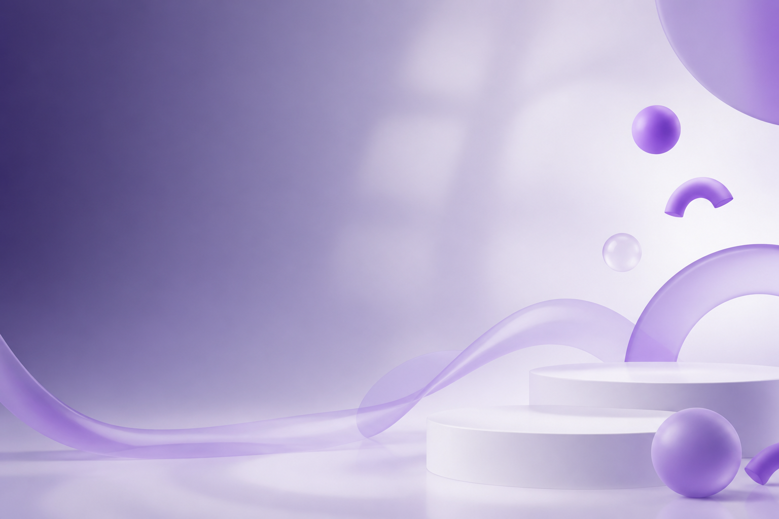 Composição abstrata clara com formas violeta suaves
